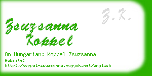 zsuzsanna koppel business card